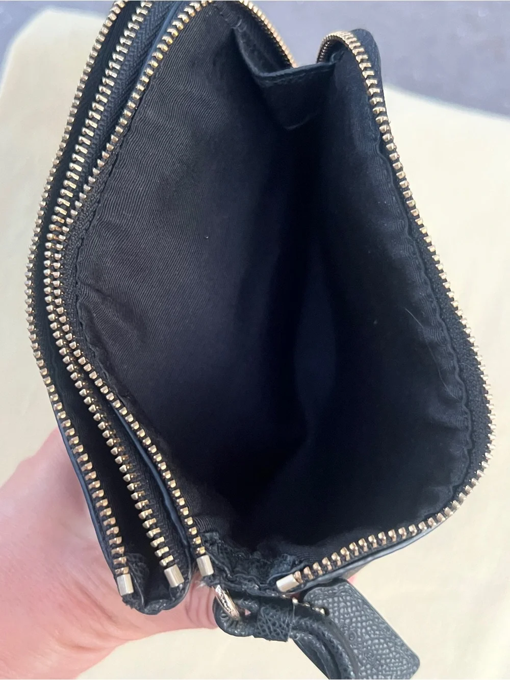 Coach Navy and Black Signature Card Pouch
